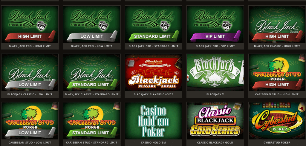 Карточные игры в онлайн казино. 